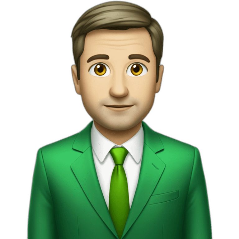 Zelensky in a green suit emoji