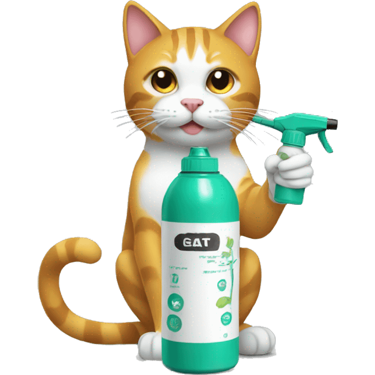 cat holding spray can emoji