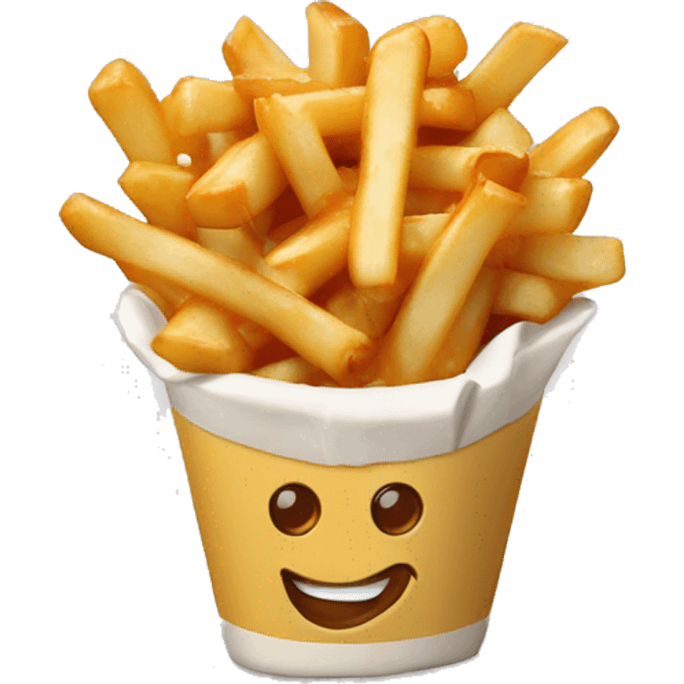 Poutine qui mange des pâtes  emoji