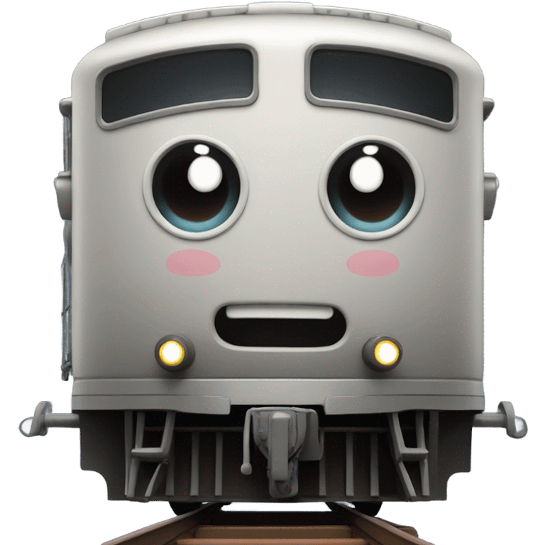 Electric Train with Kirby eye style  emoji