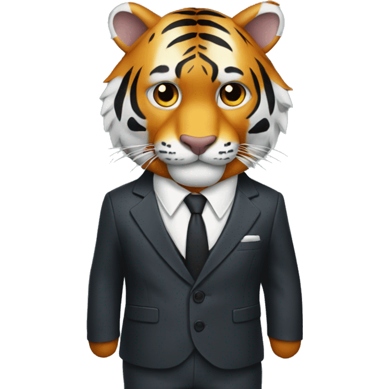 Tiger wearing a suit emoji