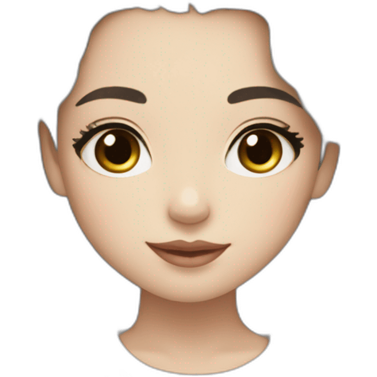 Beautiful girl,Black hair,wavy hair，long hair,White skin,oval face,big eyes,Black eyes,Chinese emoji