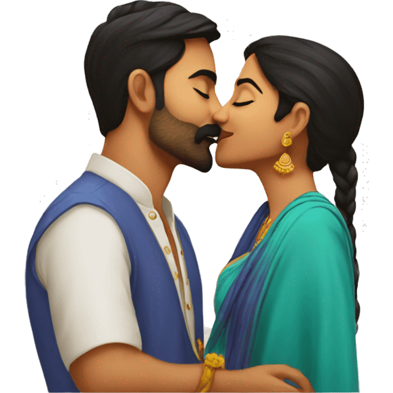 Kiss of Punjabi munda emoji