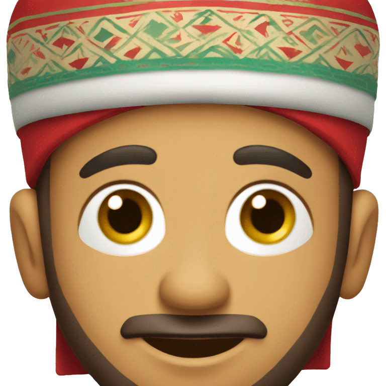 A moroccan looking guy wears a moroccan fez hat emoji