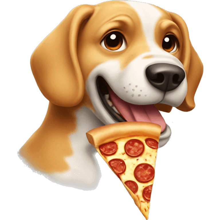 dog eating pizza  emoji