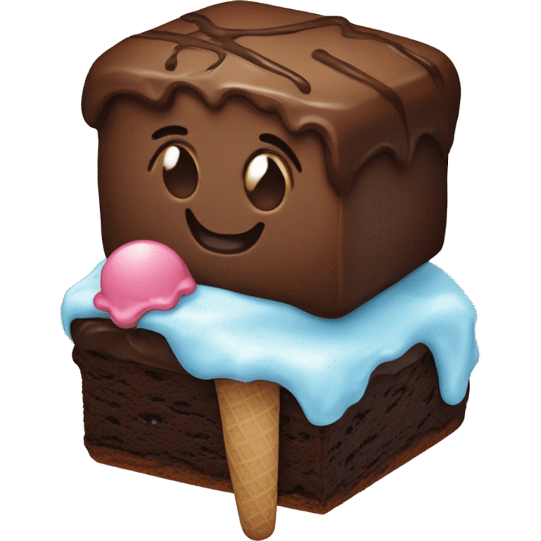 Brownies and ice cream  emoji