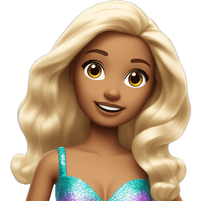 Barbie in mermaid tale emoji