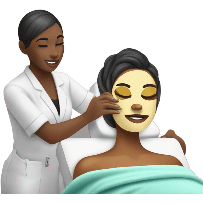 spa treatment at a cosmetologist emoji