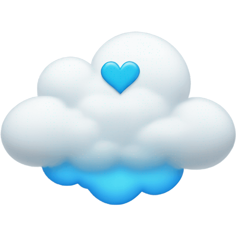 cloud with a blue heart emoji