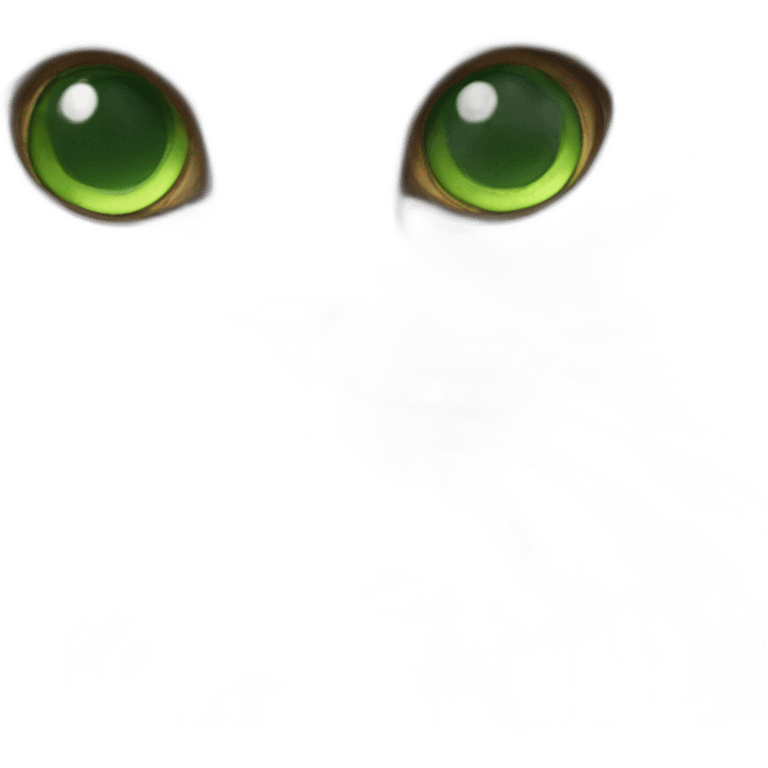 persian cat with green eyes emoji