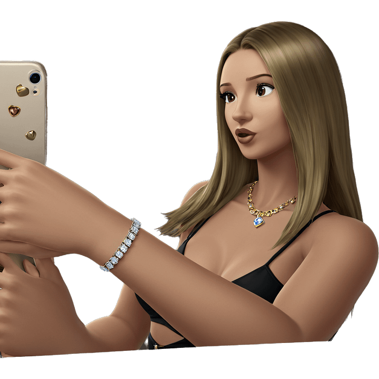 realistic girl with jewelry emoji