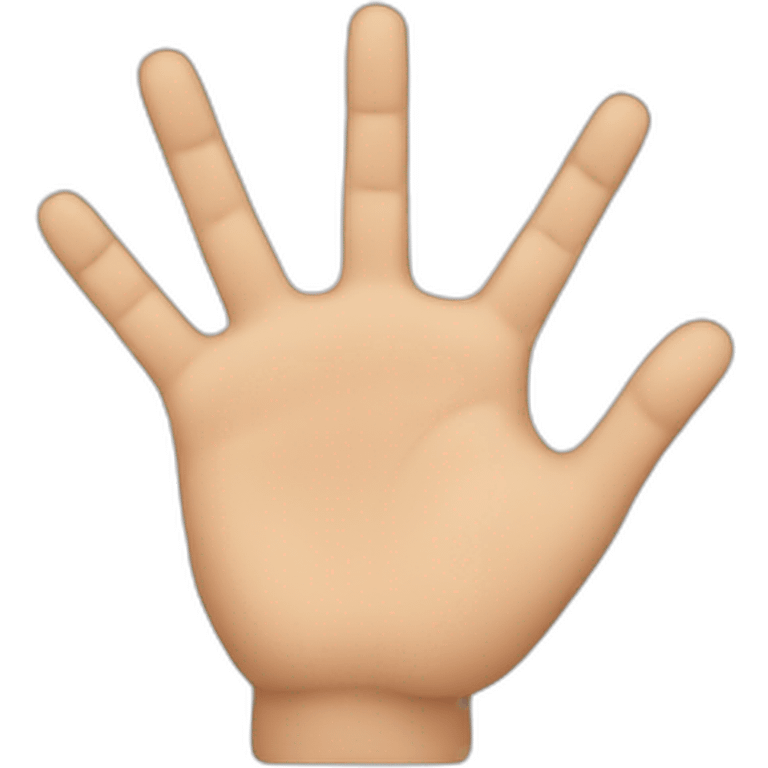 A hand with 5 fingers emoji