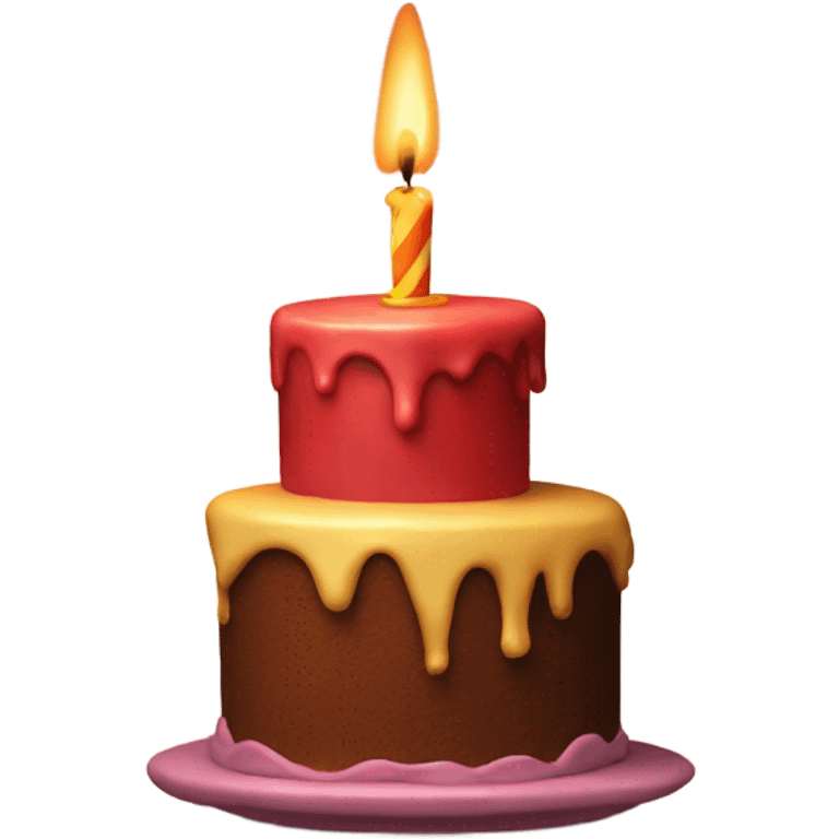 Sparky cake with 1 candle  emoji