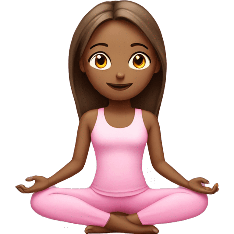 Pink girl in yoga  emoji