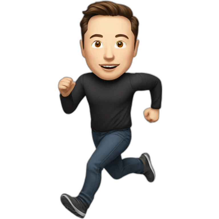 elon musk running emoji