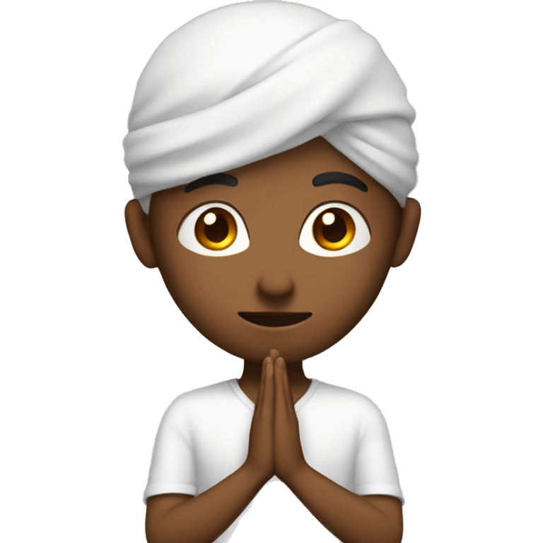 Remove face from namaste emoji emoji