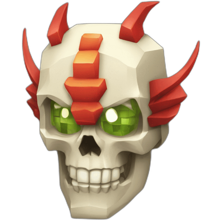 head hat skull Red dragon Minecraft delegate emoji