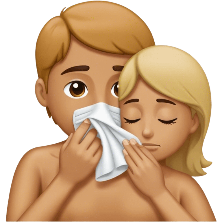 wiping someones nose emoji