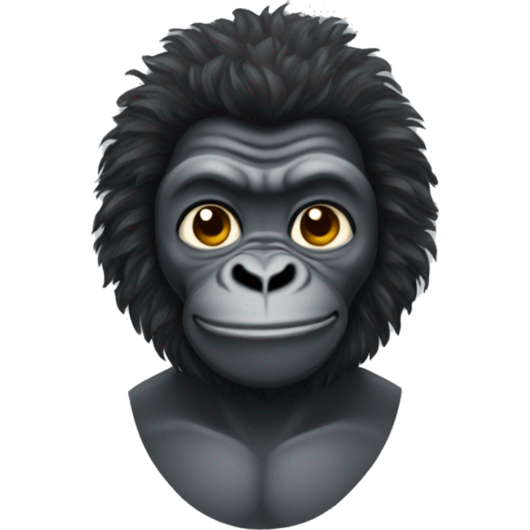 gorilla with curly hair emoji