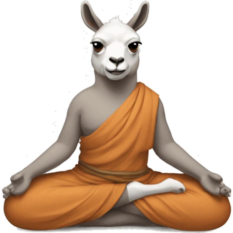 lama qui fait du yoga emoji