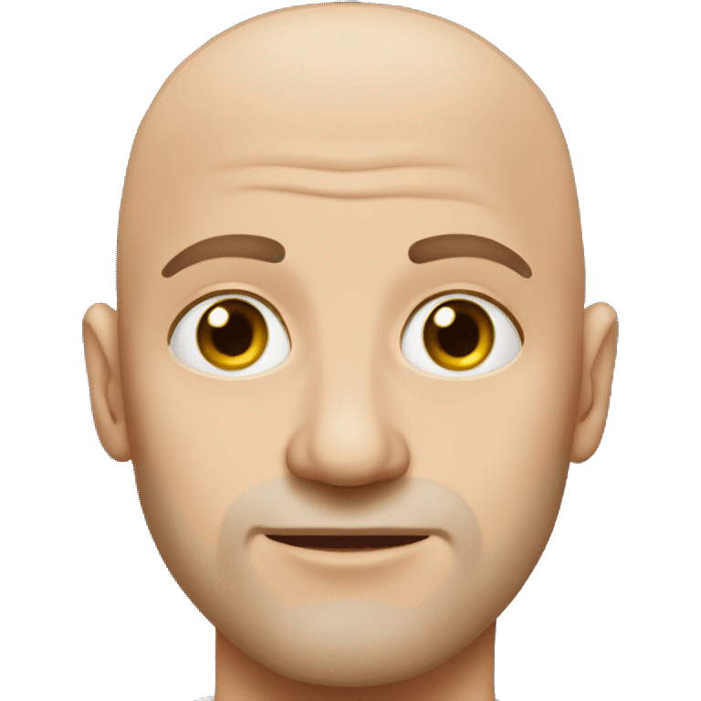 bald man who has beautiful eyes emoji