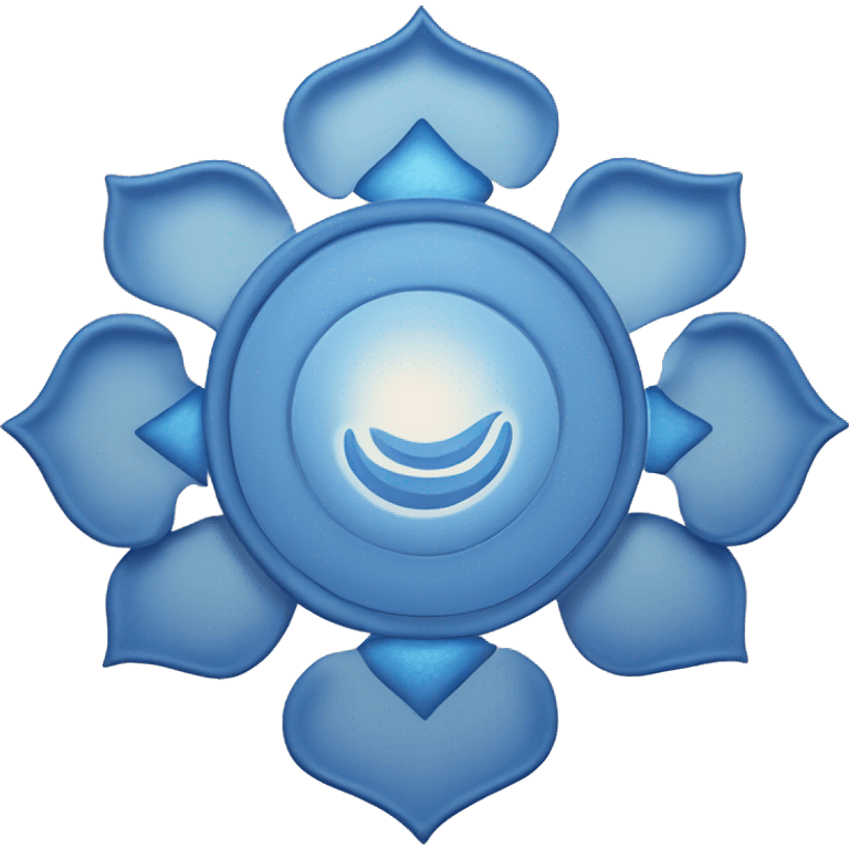 Blue throat chakra symbol 5th emoji