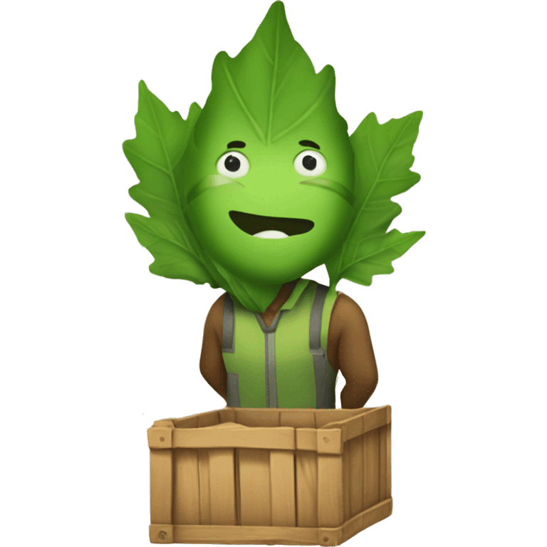 crate a pic of a leaf man. emoji