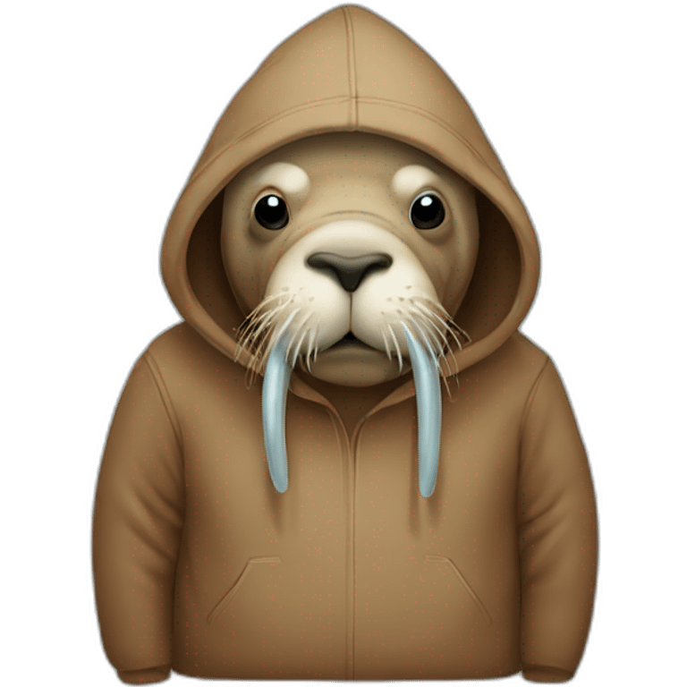 Walrus with hoodie emoji