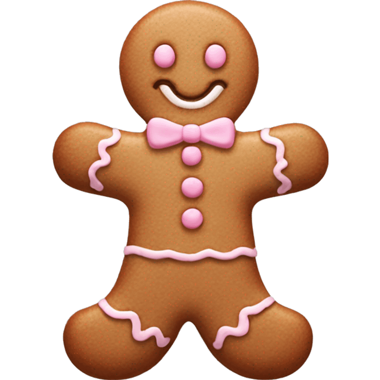 Light pink  gingerbread man emoji