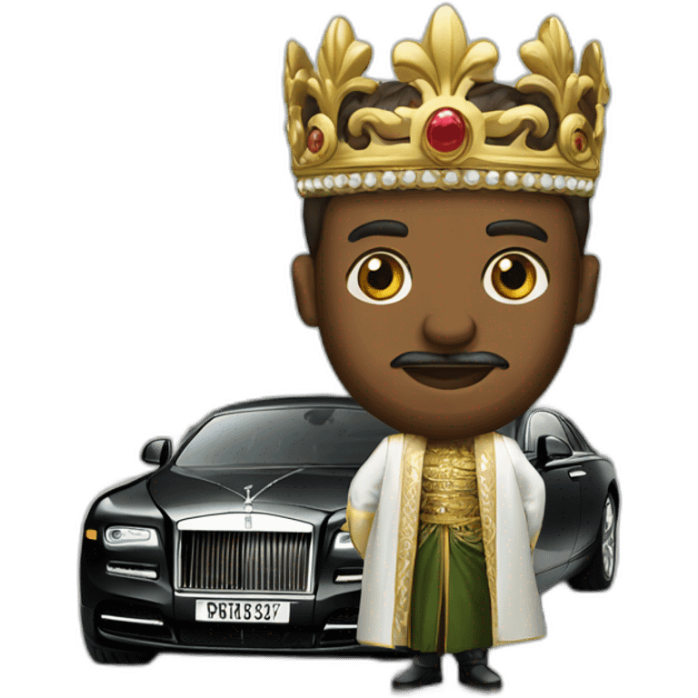 sultan near rolls Royce emoji