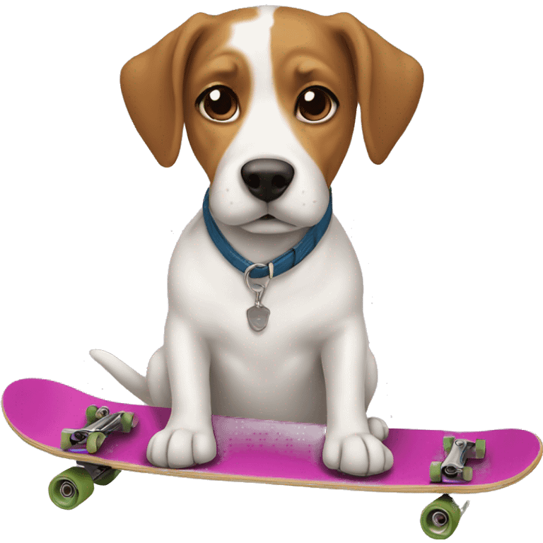 Dog skateboard  emoji