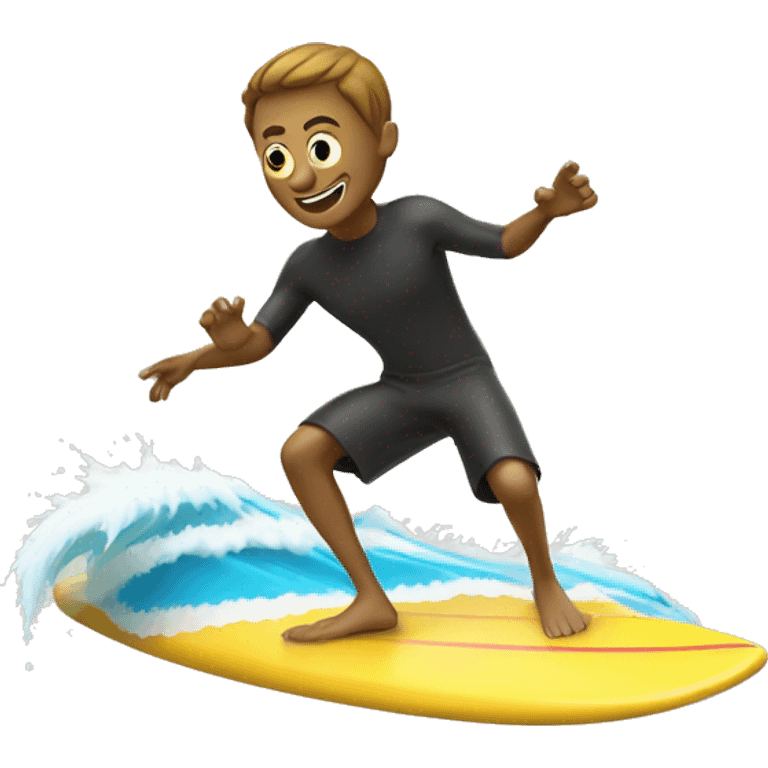 Chat sur un surf  emoji