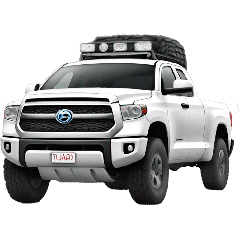 White tundra off roading  emoji