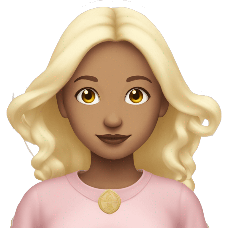 light pink tarot cards magic blonde girl emoji