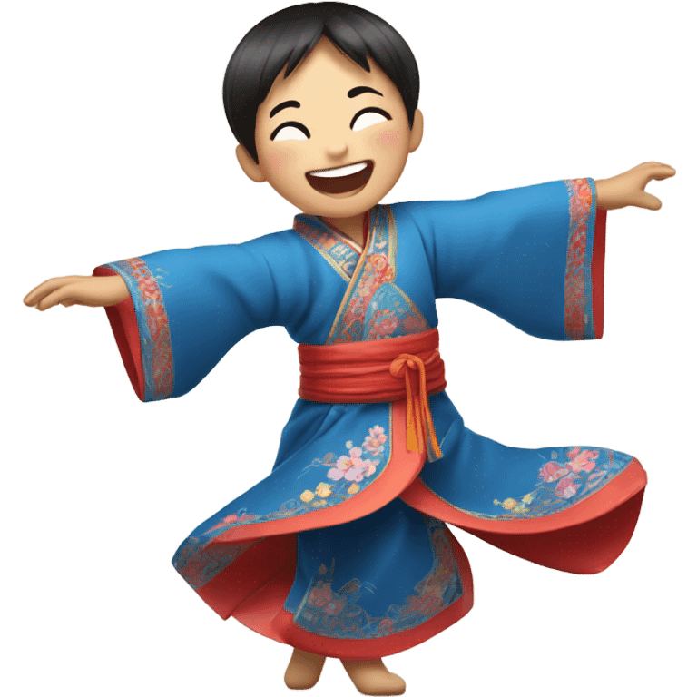 Chinese kid dancing  emoji