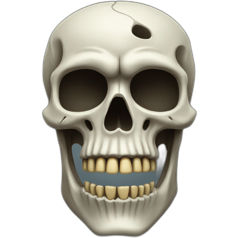 scary skeleton head emoji