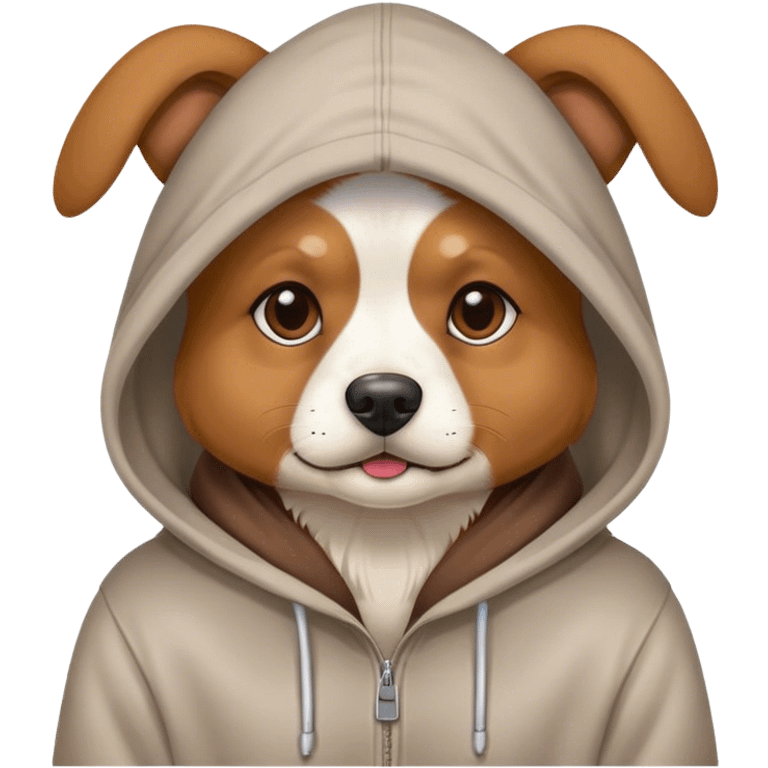 Dog wearing hoodie  emoji