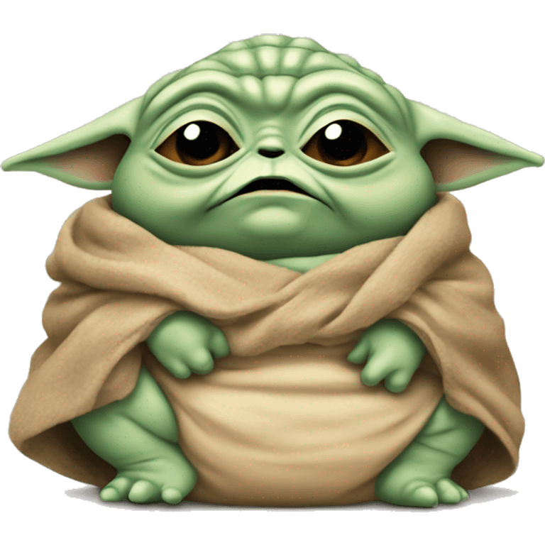 Jabba the hutt like baby yoda emoji