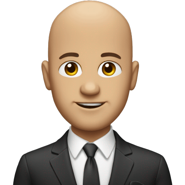 Bald man in a suit  emoji