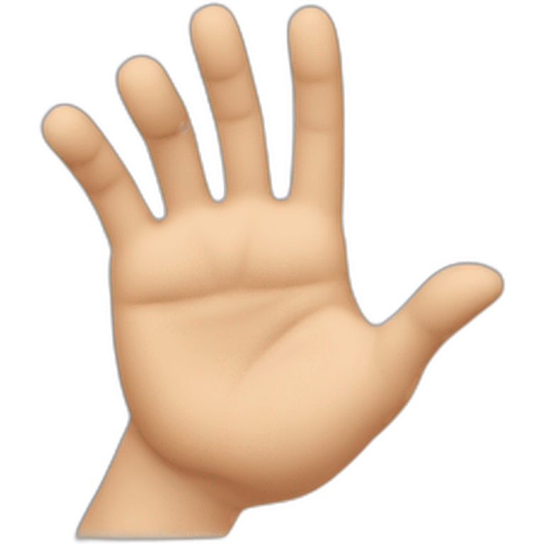 Kleine Finger und Zeigefinger und Mittelfinger hoch emoji