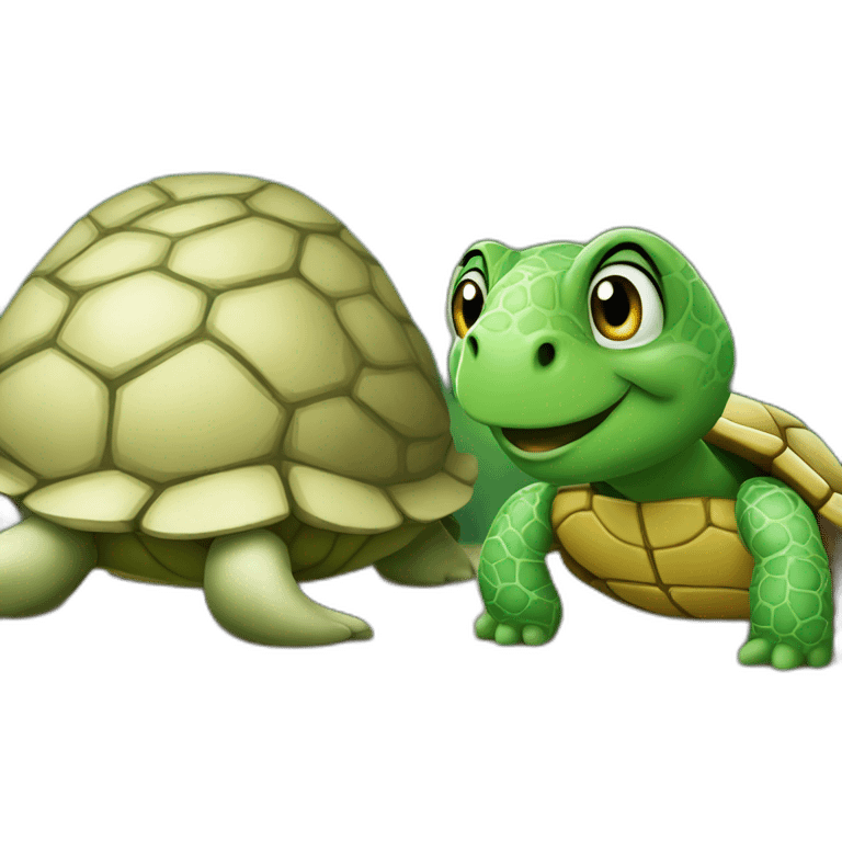 Le lièvre et tortue emoji