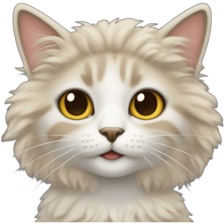 Cat with an afro emoji