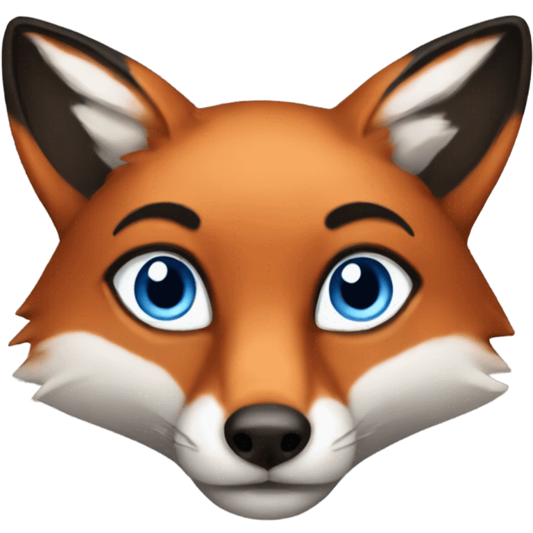 blue-eyed red fox emoji