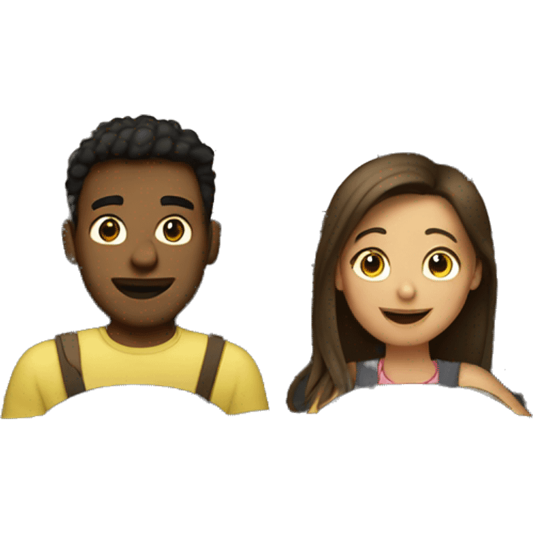 Girl riding in car with boyfriend emoji