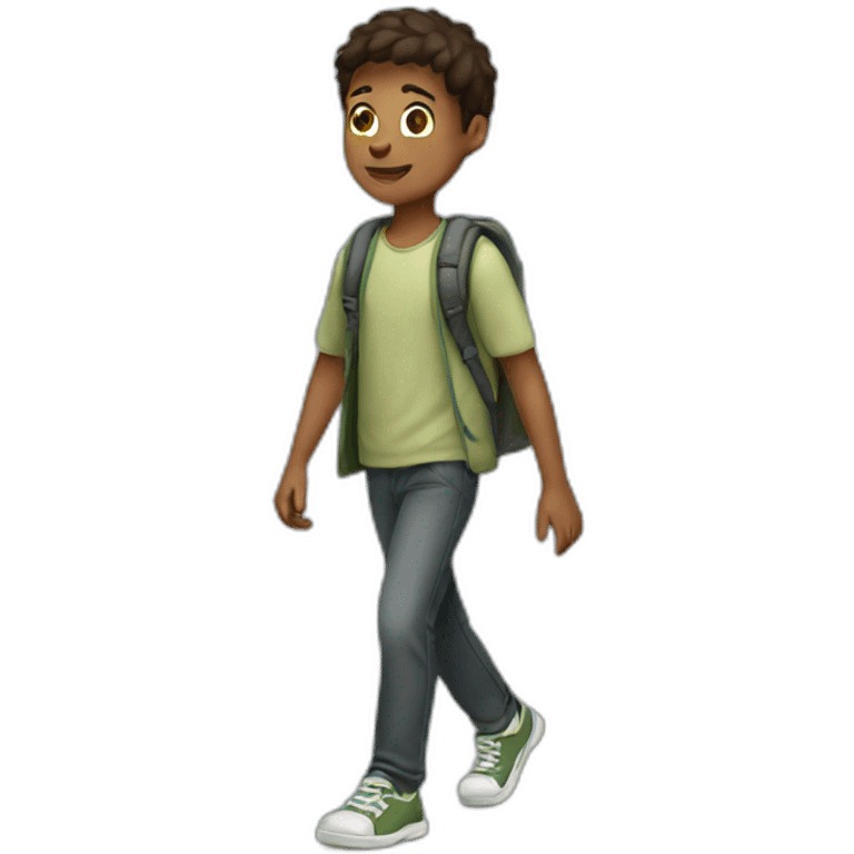 A boy walking  emoji