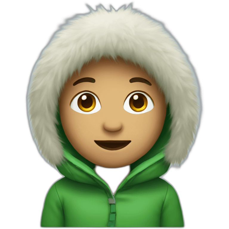 eskimo wearing green emoji