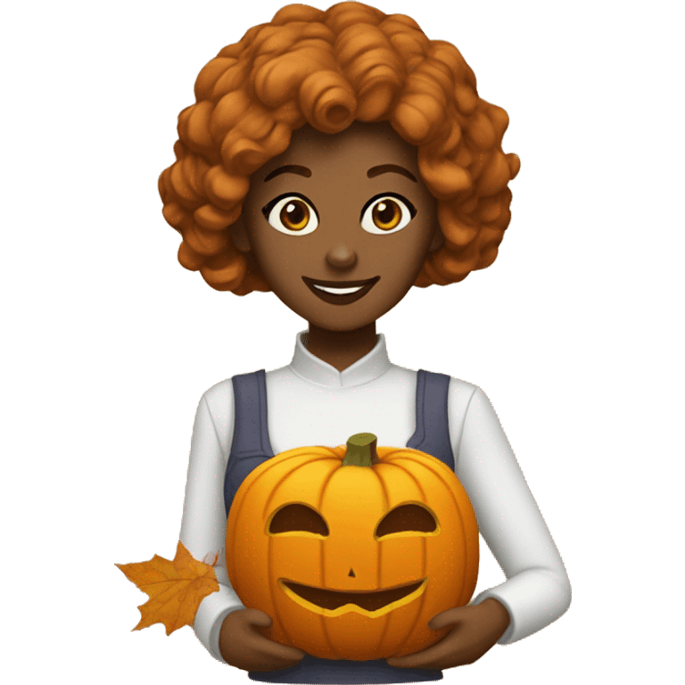 Pumpkin spice girl emoji