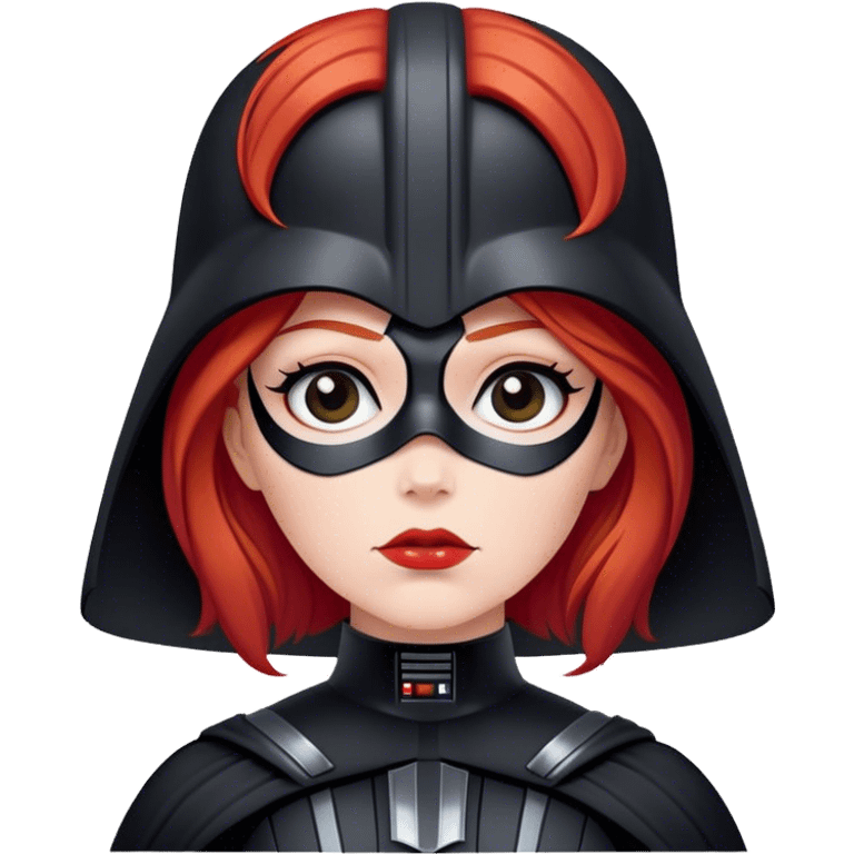 Darth Vader white woman with red hair emoji