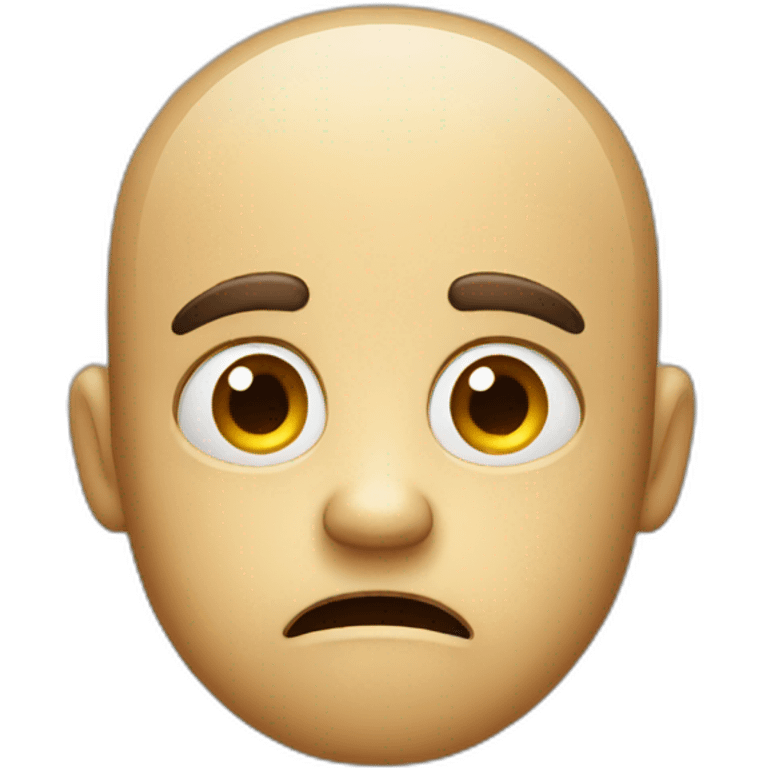 worried looking face emoji