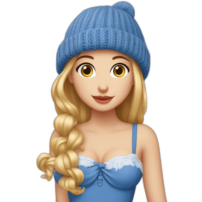 Tobey mcguire lunette chemise bleu et bonnet de Noël emoji